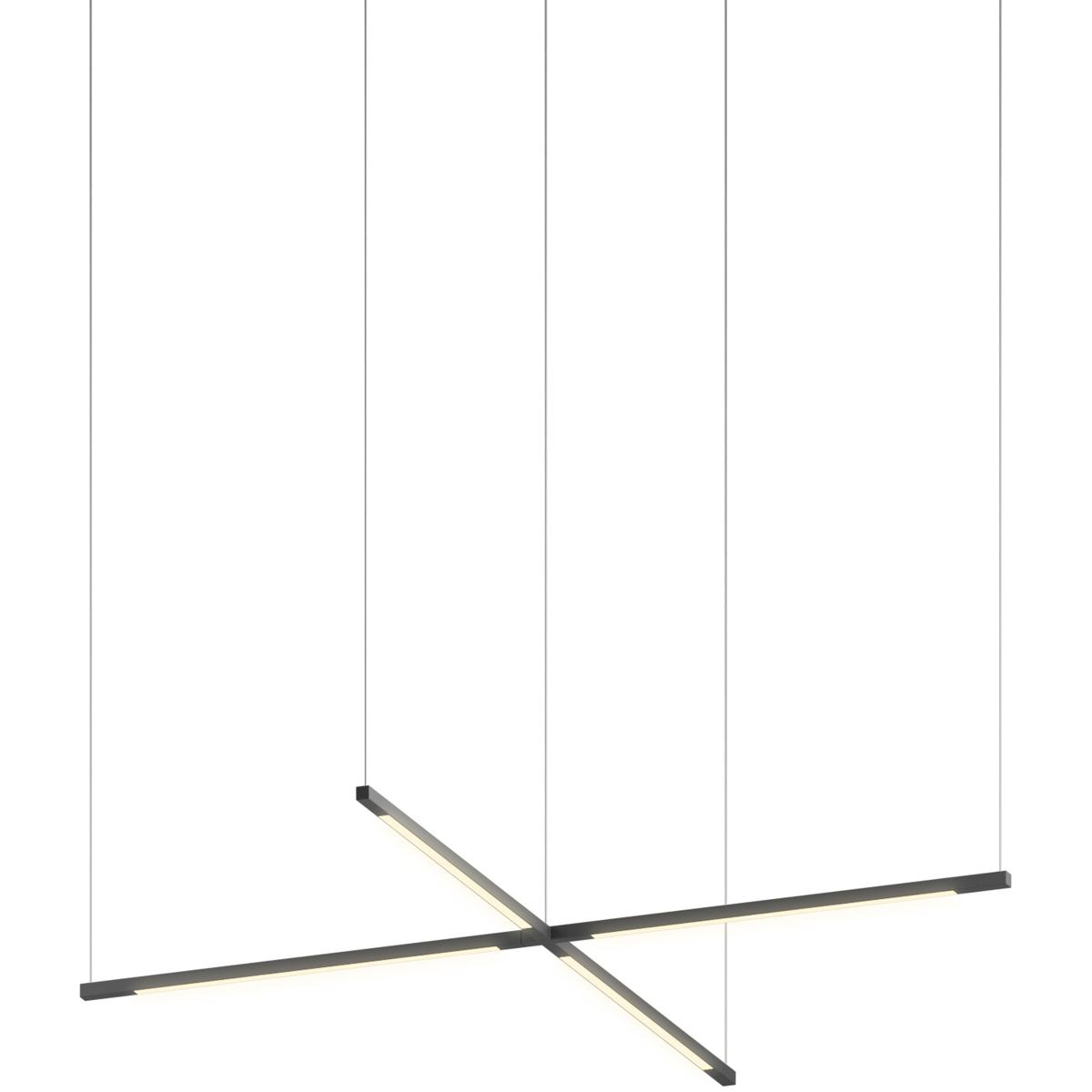 Koncept ZBP-16-CS-SW-MTB-CNP Z-Bar LED 35.9 inch Matte Black Pendant Ceiling Light, Cross